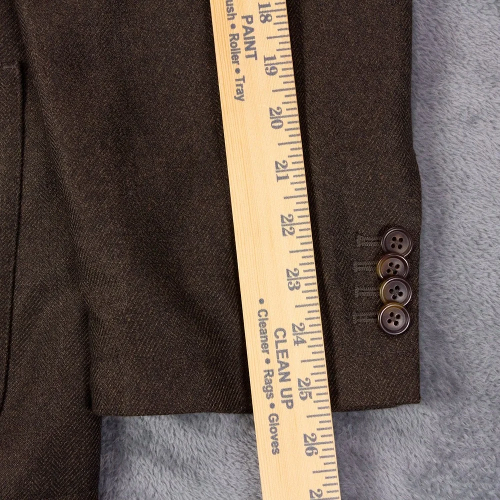 NWT Cremieux Blazer Mens XL Brown Off-Duty Sport Coat Herringbone Surgeon Cuff